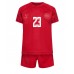 Danmark Pierre-Emile Hojbjerg #23 kläder Barn VM 2022 Hemmatröja Kortärmad (+ korta byxor)